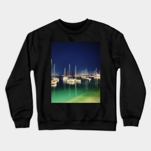 Sail Boats at night Crewneck Sweatshirt